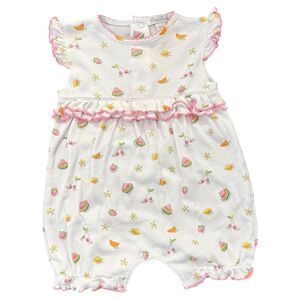 Kissy Kissy Baby Colorful Fruit Pattern Pima Cotton One Piece Outfit. 0-3 Months